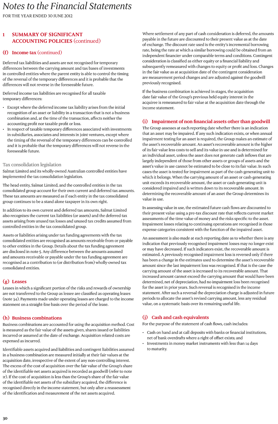 1 Summary of significant accounting policies page 3